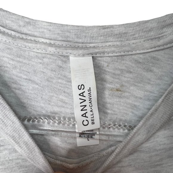 Bella Canvas Shirt Womens Large Gray Heathered Dont Be Salty Crewneck Tee - Picture 10 of 10